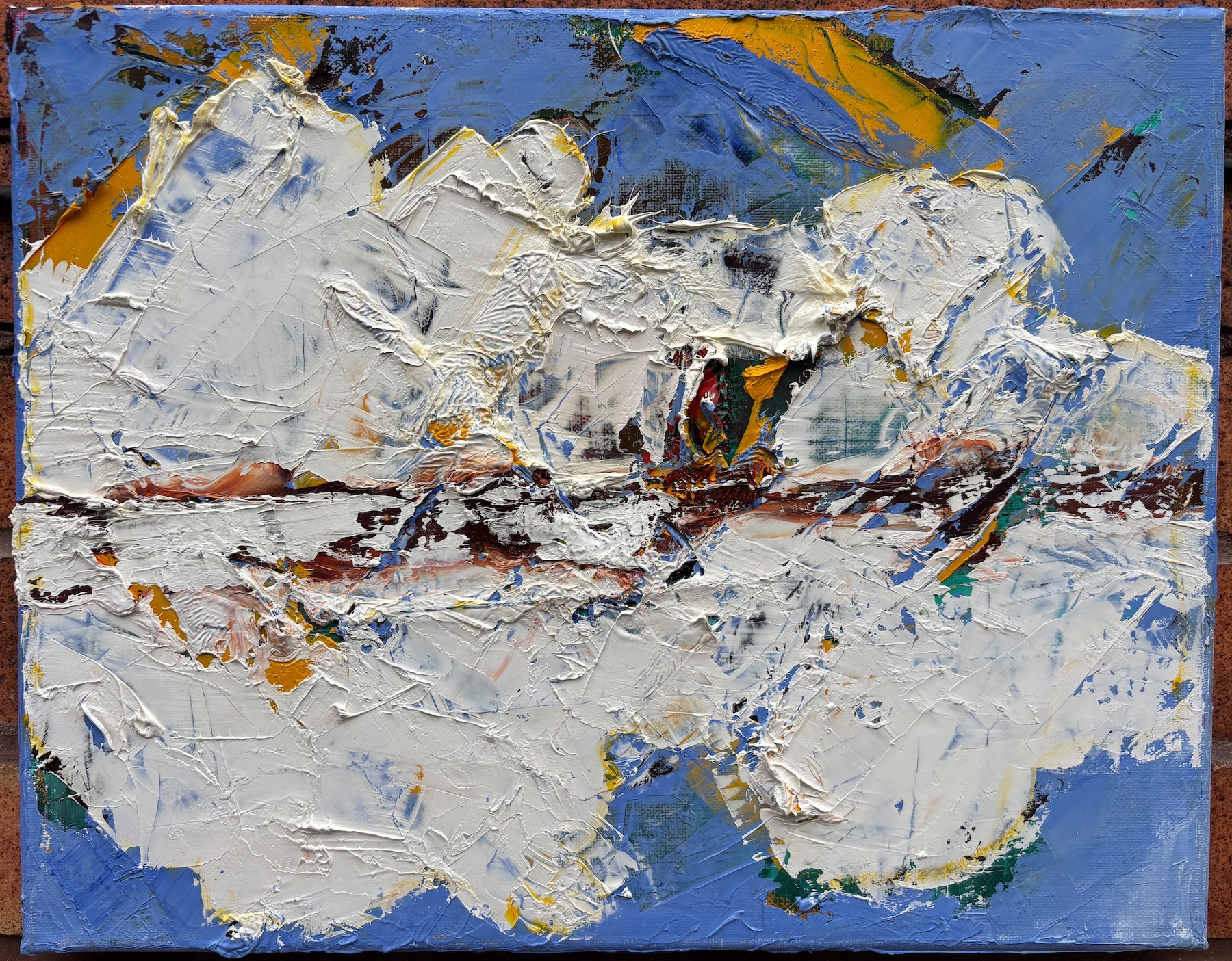 Clouds White oil painting by Emily Levin