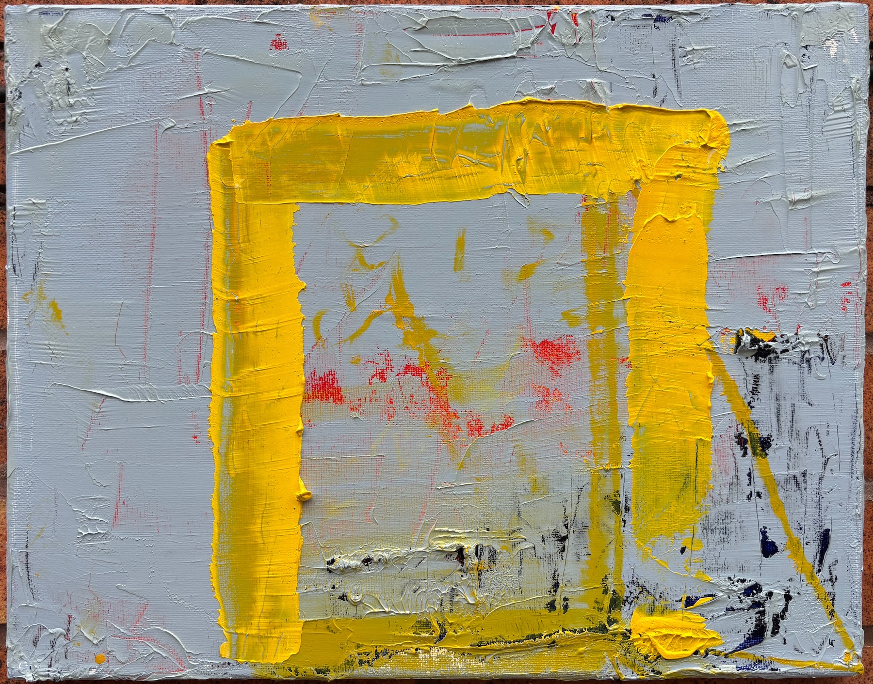 Outline Square oil painting by Emily Levin