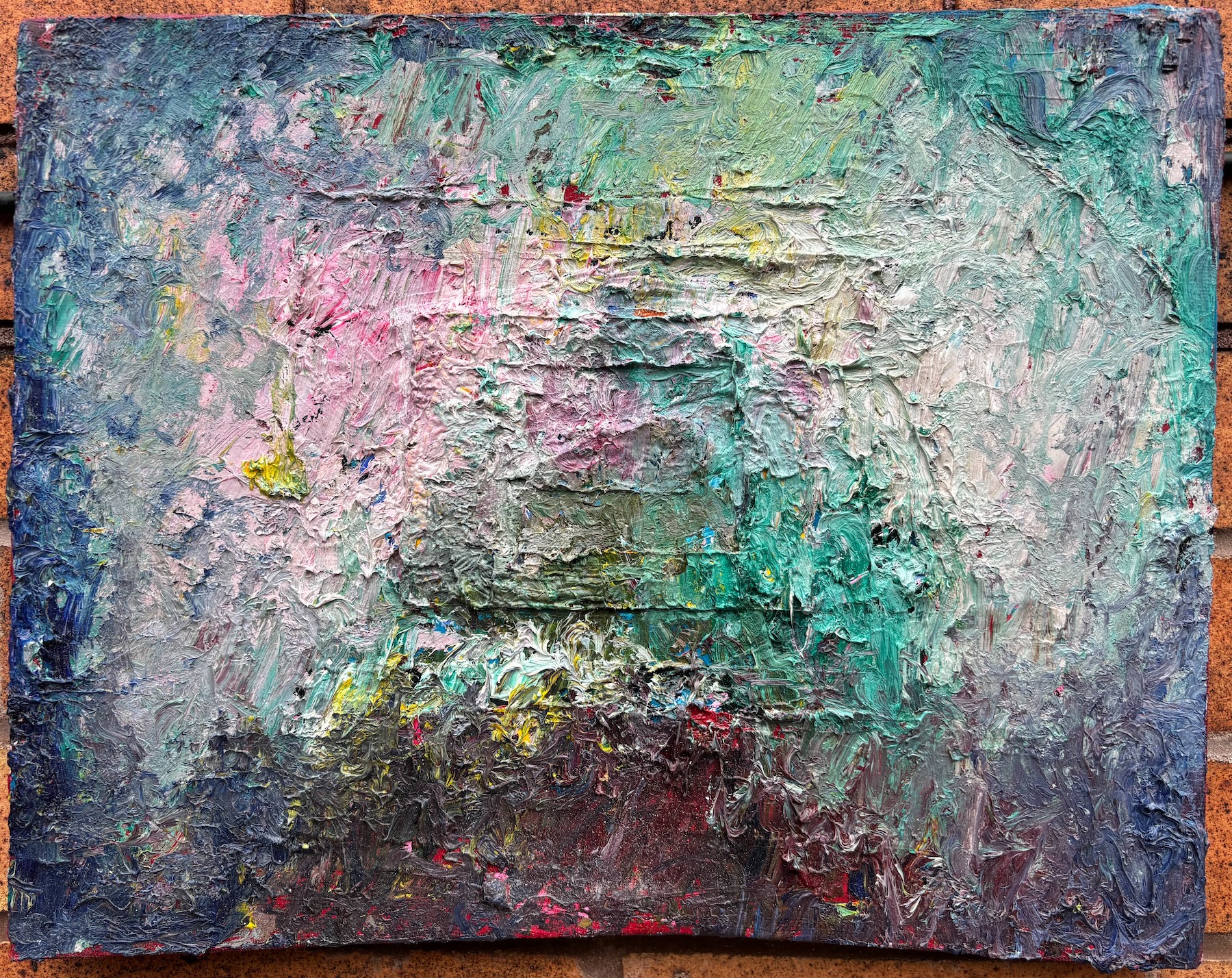Swirly Thymus oil painting by Emily Levin