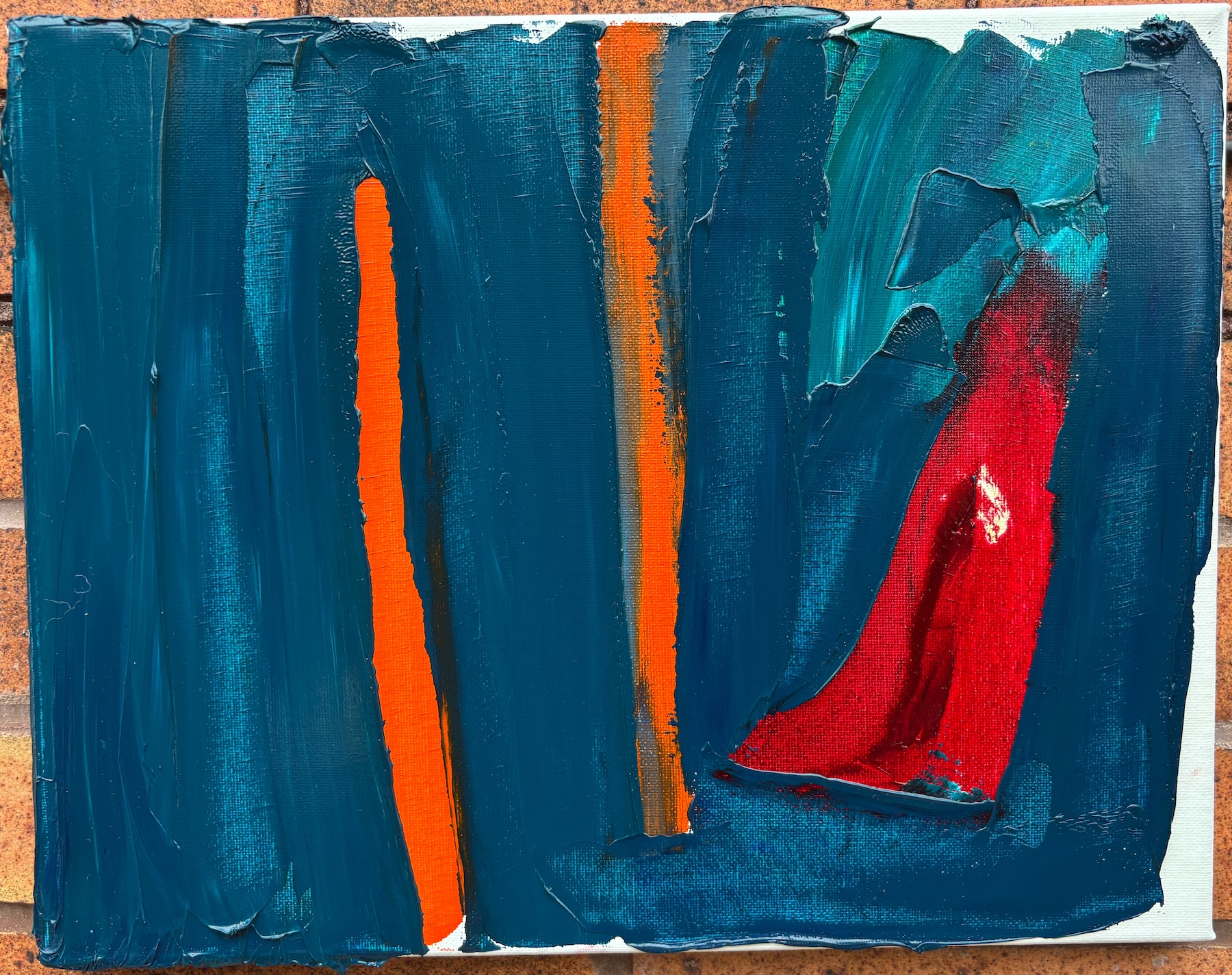 Teal Orange oil painting by Emily Levin